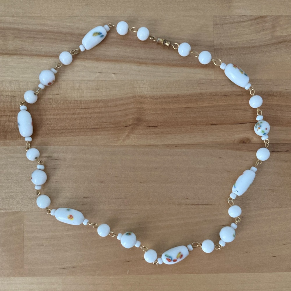 Vintage Chinese Export Porcelain Bead Necklace
